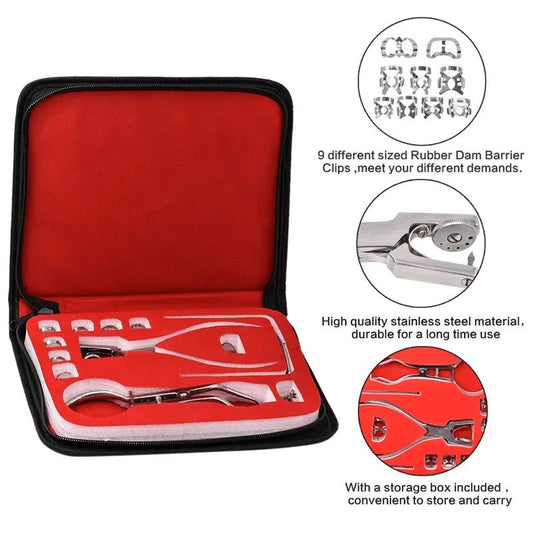 Dental Dam Perforator Rubber Hole Puncher Set Teeth Care Pliers Orthodontic Tools Dentist Clinic 1 Kit Dentistry Products Metal - Jaazi Intl