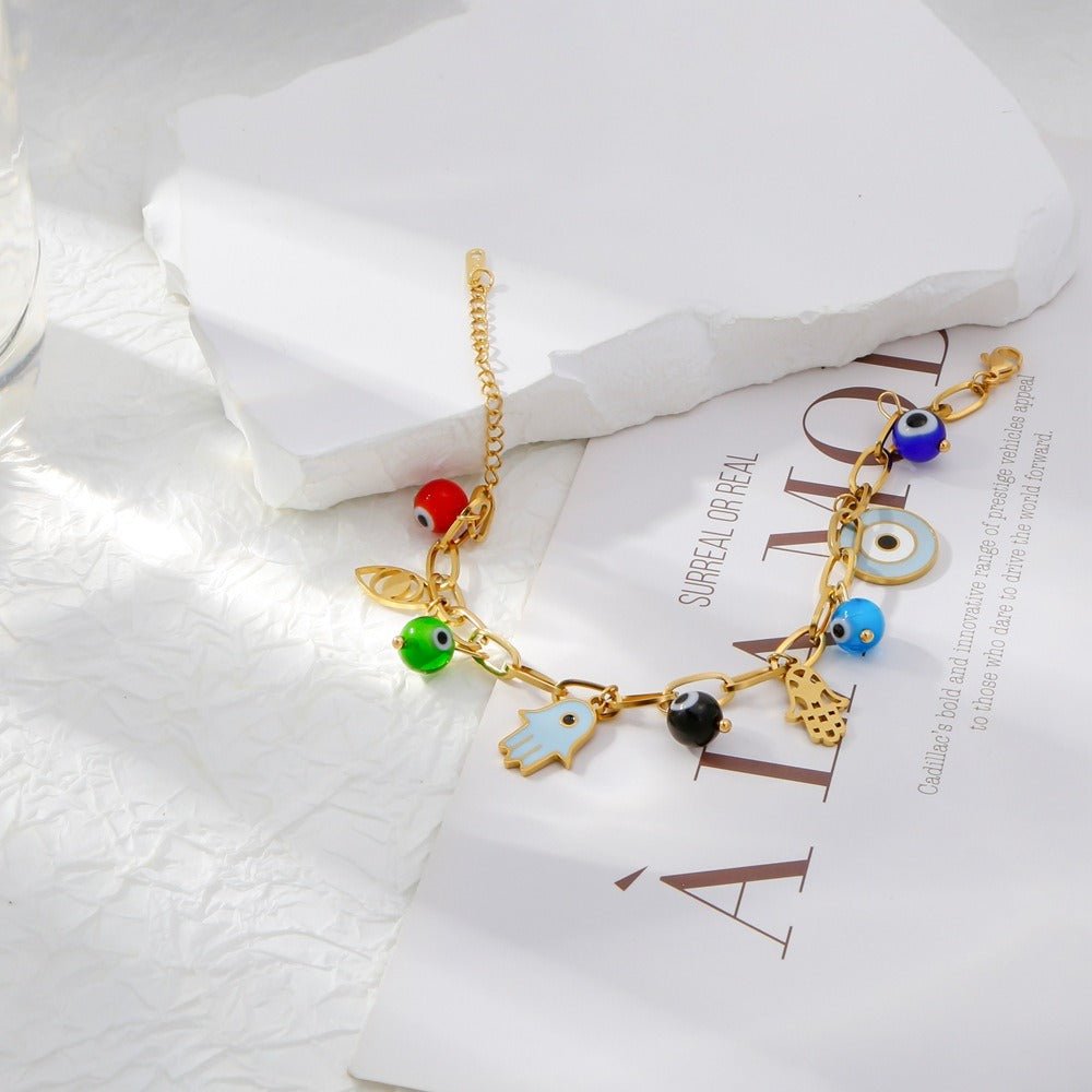 Devil's Eye Bracelet Niche High - grade Stainless Steel Jewelry Couple Bracelet INS Bracelet - Jaazi Intl