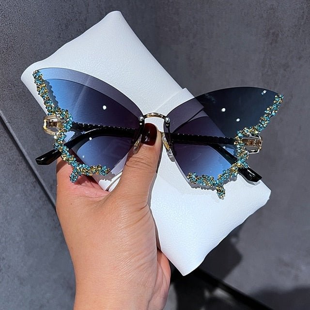 Diamond Butterfly Sunglasses - Jaazi Intl