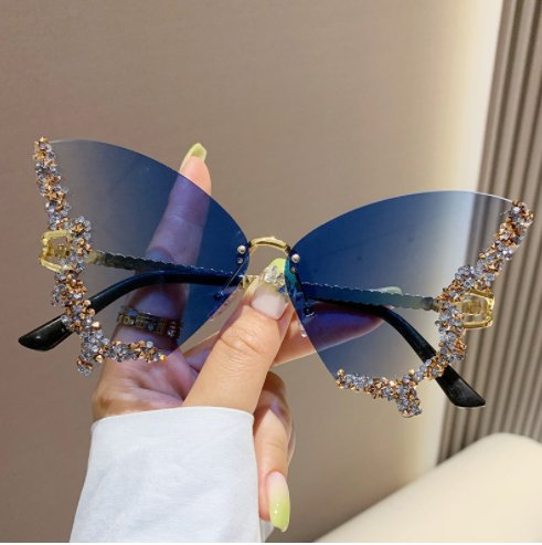 Diamond Butterfly Sunglasses - Jaazi Intl