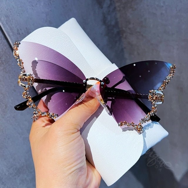 Diamond Butterfly Sunglasses - Jaazi Intl