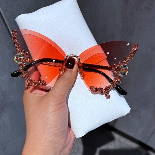 Diamond Butterfly Sunglasses - Jaazi Intl