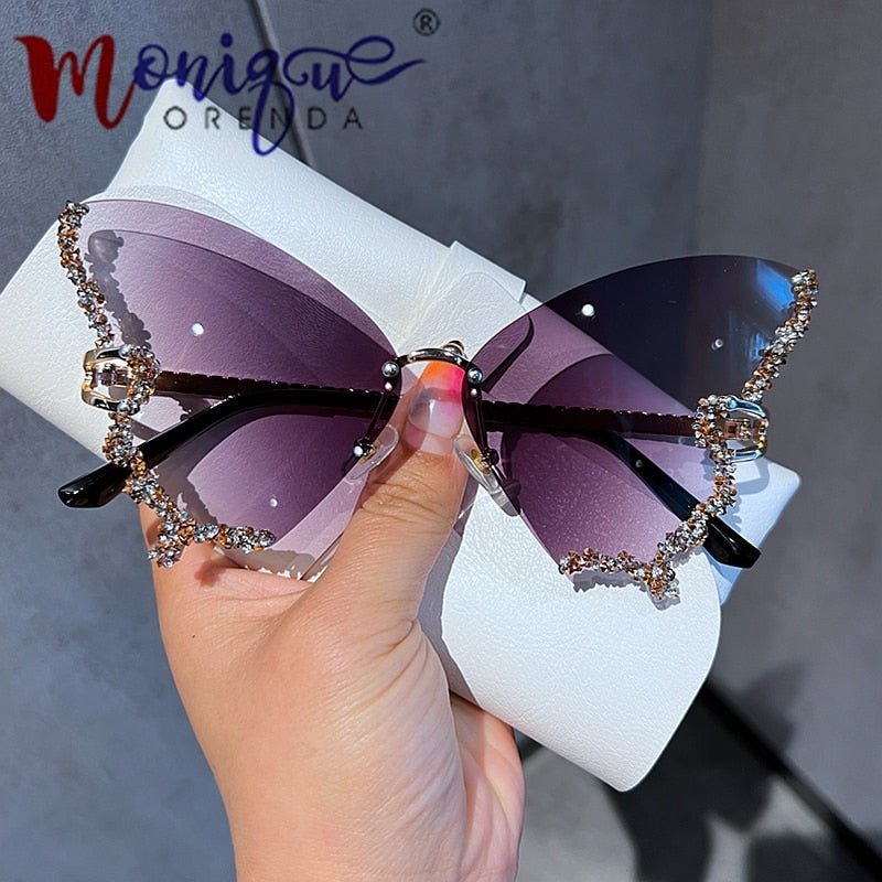 Diamond Butterfly Sunglasses - Jaazi Intl