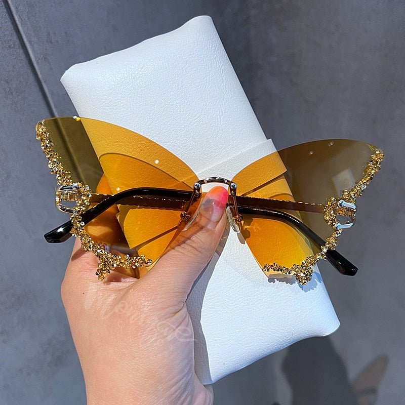 Diamond Butterfly Sunglasses - Jaazi Intl