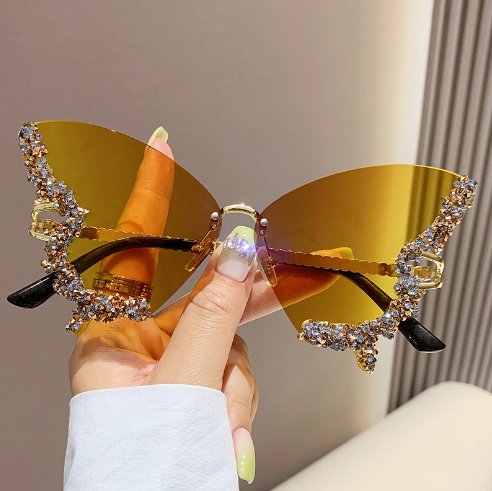 Diamond Butterfly Sunglasses - Jaazi Intl