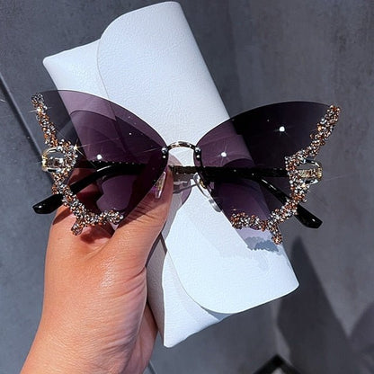 Diamond Butterfly Sunglasses - Jaazi Intl