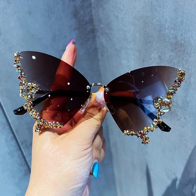 Diamond Butterfly Sunglasses - Jaazi Intl