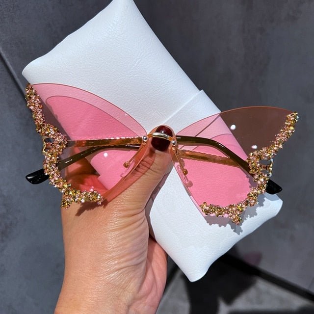 Diamond Butterfly Sunglasses - Jaazi Intl