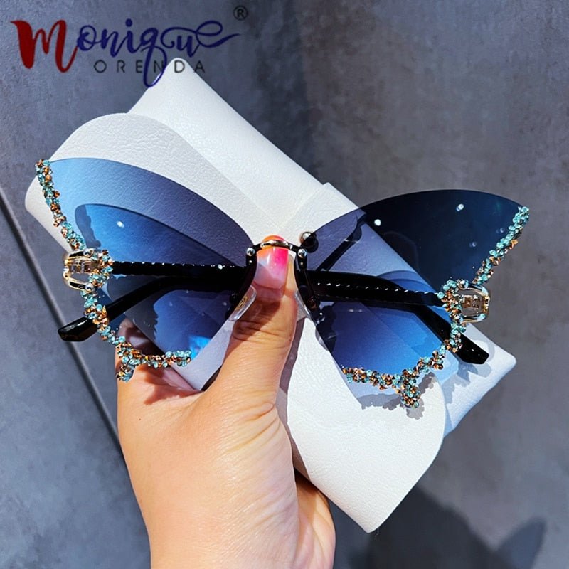 Diamond Butterfly Sunglasses - Jaazi Intl