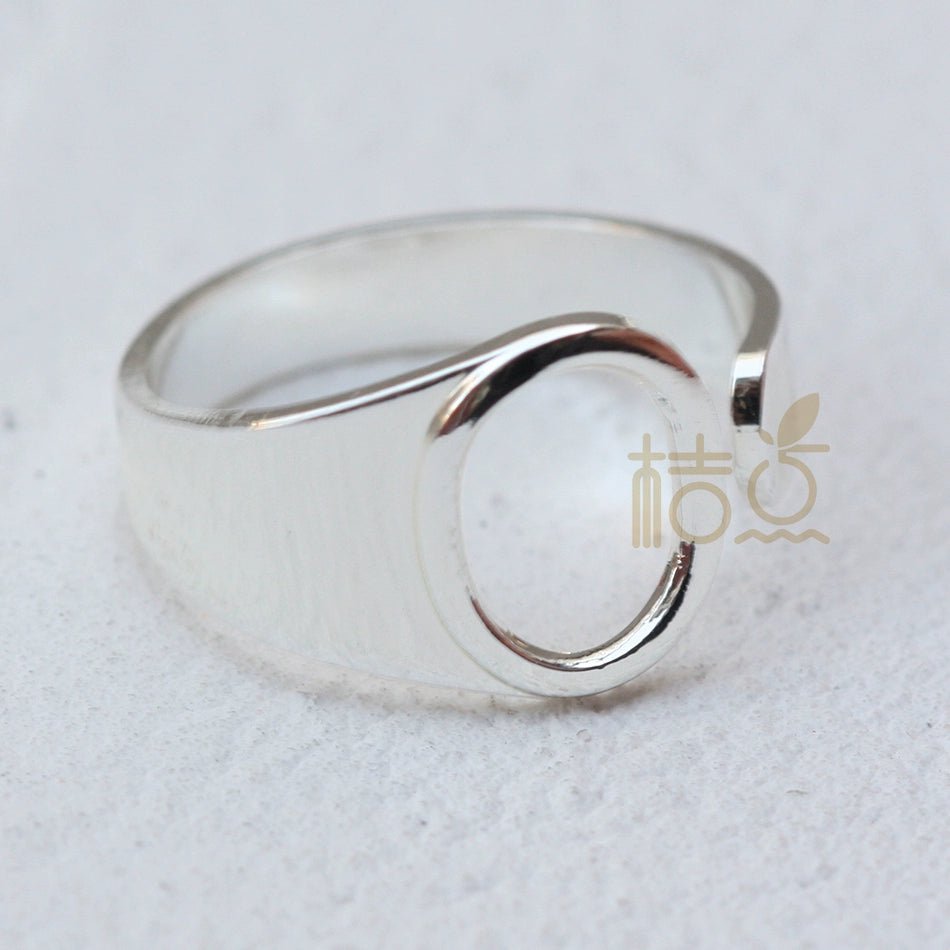 DIY Ornament Accessories Cooperized Silver Ring Letters Ring Open Ring Finger Ring (4532c) - Jaazi Intl