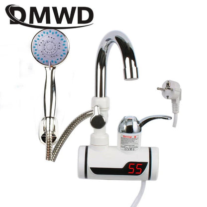 DMWD 3000W Temperature Display Instant Hot Water Heater Faucet Kitchen Instantaneous Tankless Electric Cold Heating Tap Shower - Jaazi Intl