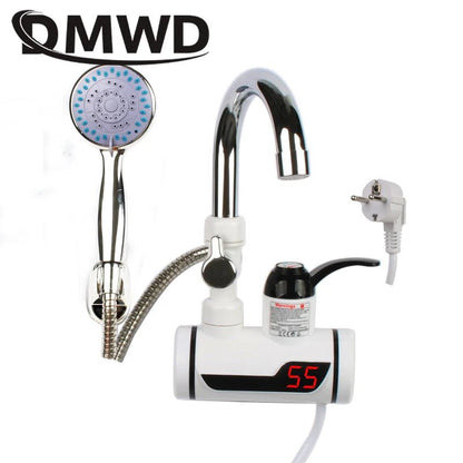 DMWD 3000W Temperature Display Instant Hot Water Heater Faucet Kitchen Instantaneous Tankless Electric Cold Heating Tap Shower - Jaazi Intl