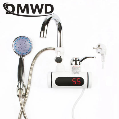 DMWD 3000W Temperature Display Instant Hot Water Heater Faucet Kitchen Instantaneous Tankless Electric Cold Heating Tap Shower - Jaazi Intl