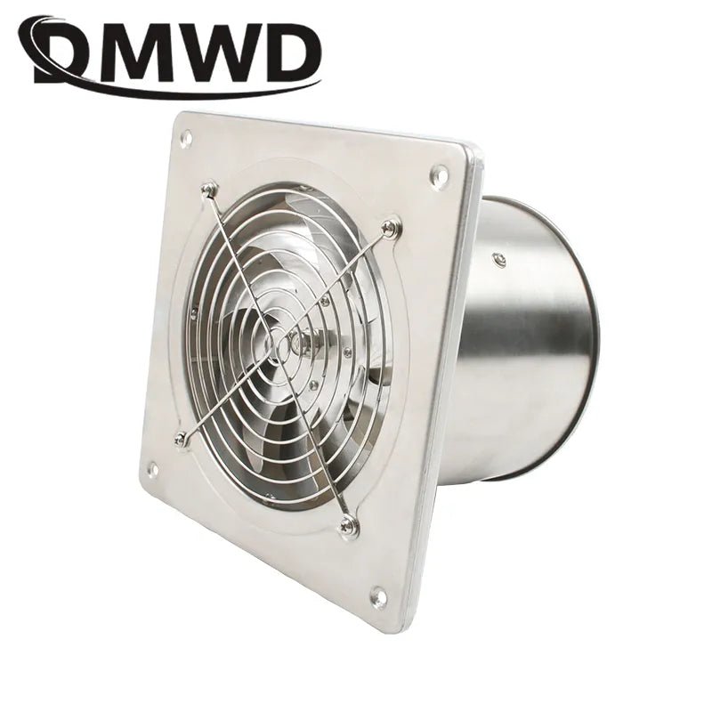 DMWD 6 Inch Stainless Steel Exhaust Fan 6'' Toilet Kitchen Bathroom Hanging Wall Window Duct Fan Air Ventilator Extractor Blower - Jaazi Intl