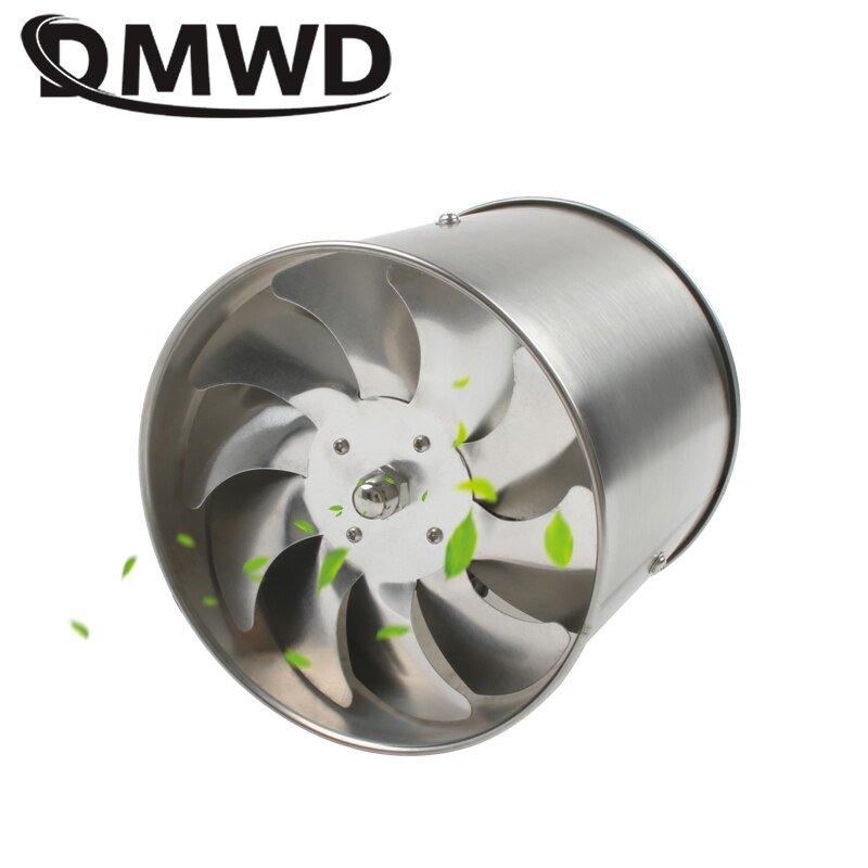 DMWD 6 Inch Stainless Steel Exhaust Fan 6'' Toilet Kitchen Bathroom Hanging Wall Window Duct Fan Air Ventilator Extractor Blower - Jaazi Intl