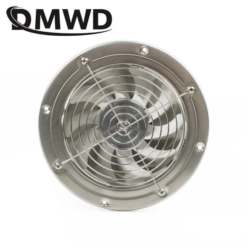 DMWD 6 Inch Stainless Steel Exhaust Fan 6'' Toilet Kitchen Bathroom Hanging Wall Window Duct Fan Air Ventilator Extractor Blower - Jaazi Intl