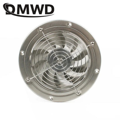 DMWD 6 Inch Stainless Steel Exhaust Fan 6'' Toilet Kitchen Bathroom Hanging Wall Window Duct Fan Air Ventilator Extractor Blower - Jaazi Intl