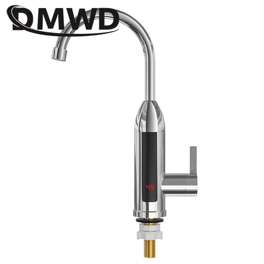 DMWD Electric Kitchen Instant Heating Faucet Heater Hot Cold Dual - use Tankless Water Quickly Heating Tap Shower With LED Display - Jaazi Intl