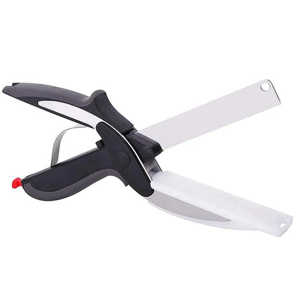 Dobeli Separable Stainless Steel Barbecue Steak Cutting Shear Household Vegetable Scissors 2 In 1 Multi Kitchen Tool Fruit Knife - Jaazi Intl