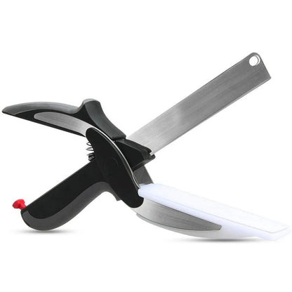 Dobeli Separable Stainless Steel Barbecue Steak Cutting Shear Household Vegetable Scissors 2 In 1 Multi Kitchen Tool Fruit Knife - Jaazi Intl