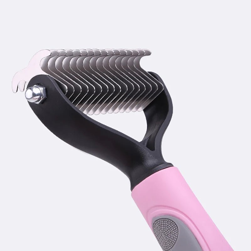 dog brush double - sided hair removal comb and hair removal tool used to remove mats and tangles the best pet grooming brush - Jaazi Intl