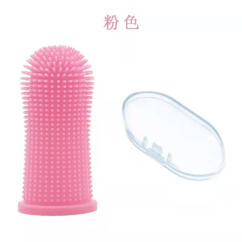 Dog Super Soft Pet Finger Toothbrush Teeth Cleaning Bad Breath Care Nontoxic Silicone Tooth Brush Tool Dog Cat Cleaning Supplies - Jaazi Intl