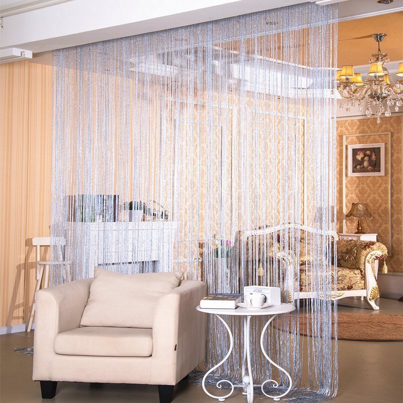 Door Curtain Dilver Thread Curtain Partition Curtain Hanging Curtain Window Screen - Jaazi Intl