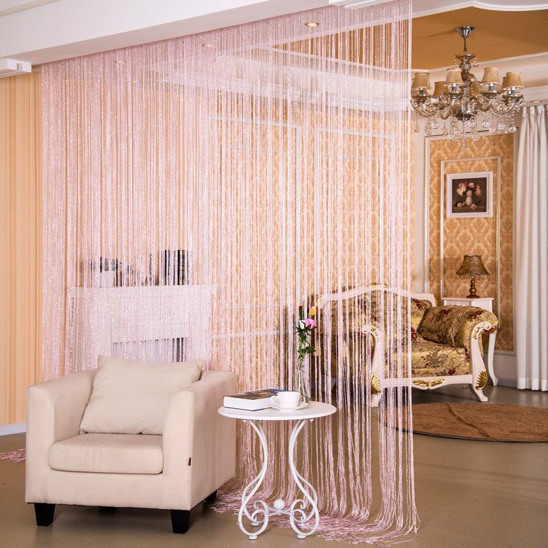 Door Curtain Dilver Thread Curtain Partition Curtain Hanging Curtain Window Screen - Jaazi Intl