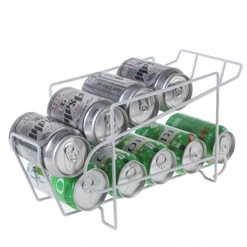 Double Layer Storage Cans Rack Beverage Soda Coke Beer Can Dispenser Holder Refrigerator Kitchen Desktop Cans Organizer Shelf