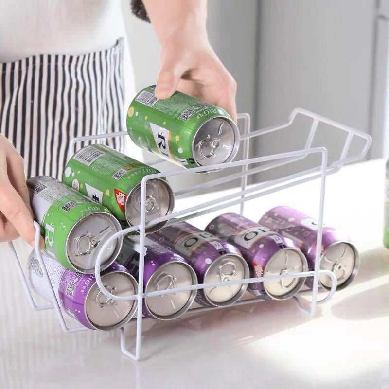 Double Layer Storage Cans Rack Beverage Soda Coke Beer Can Dispenser Holder Refrigerator Kitchen Desktop Cans Organizer Shelf