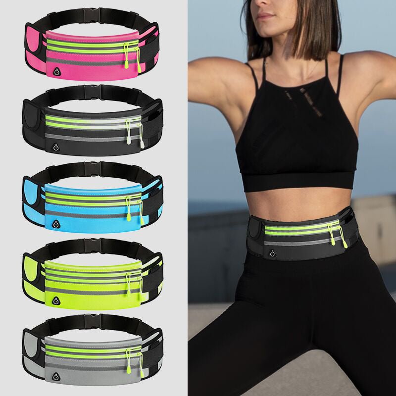 Double Zippers Waist Bags Waterproof Sports Running Fanny Pack - Jaazi Intl