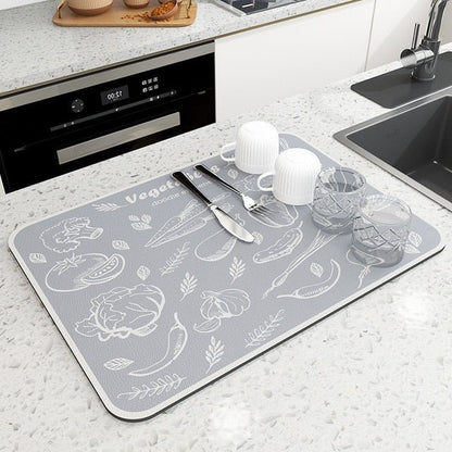 Drain Pad Rubber Dish Drying Mat - Jaazi Intl