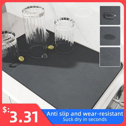 Drain Pad Rubber Dish Drying Mat - Jaazi Intl