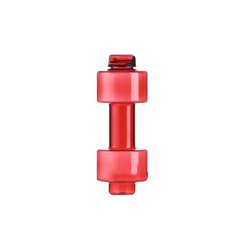 Dumbbell Water Bottle Fitness Creative Portable Plastic Water Bottle Sports Water Cup Large Capacity Space Cup - Jaazi Intl