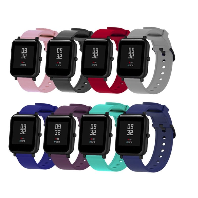 Duoteng 20mm Silicone Strap For Xiaomi Huami Amazfit Bip Smart band Bracelet for Amazfit Bip Strap Replacement Belt Accessories - Jaazi International