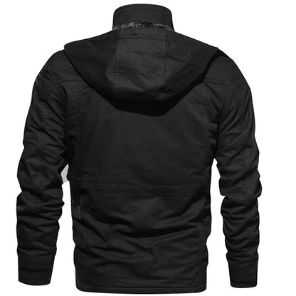 Männer Winter Fleece Jacke Warm Mit Kapuze Mantel Thermische Dicke Oberbekleidung Männliche Militär Jacke