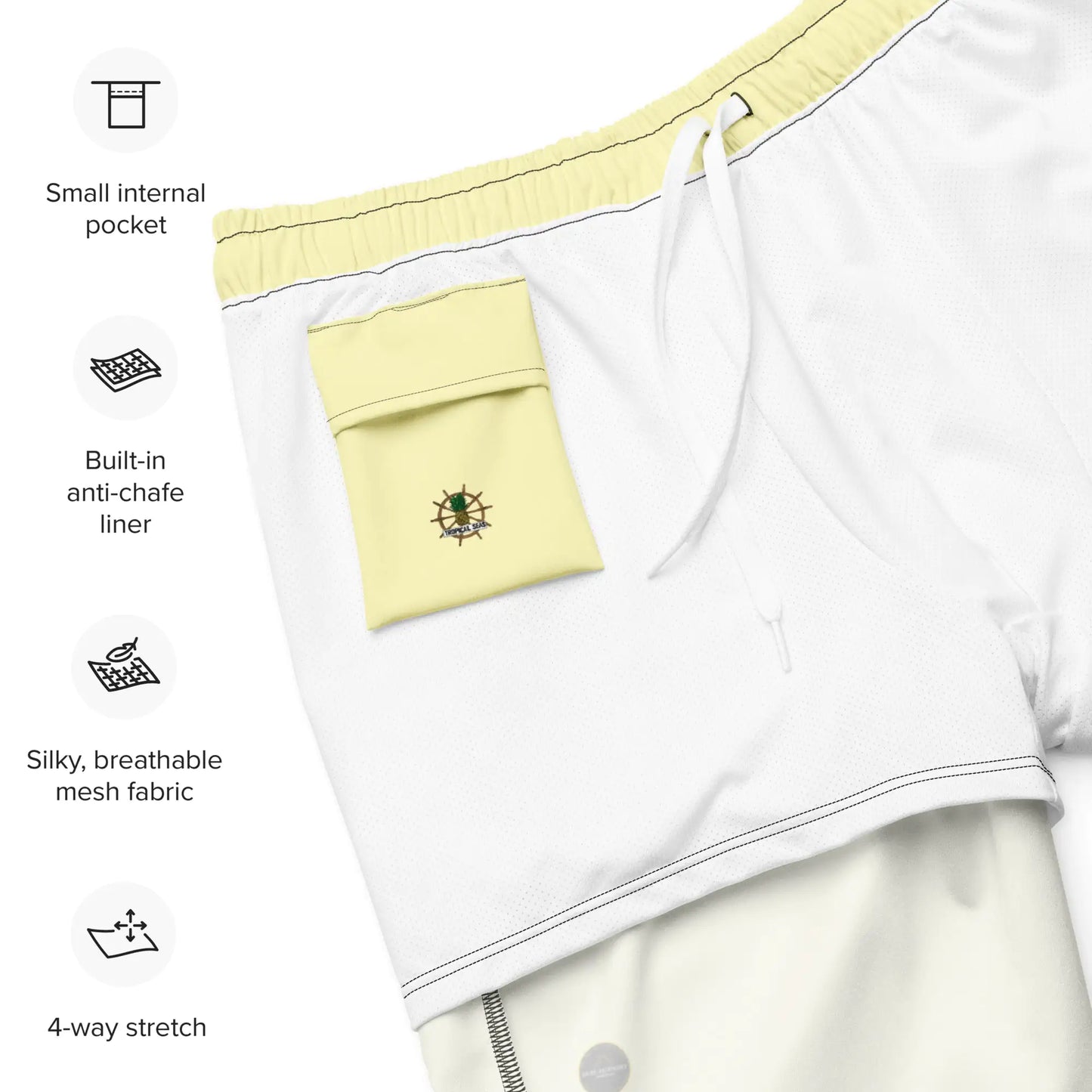 Men's Yellow Eco Board Shorts