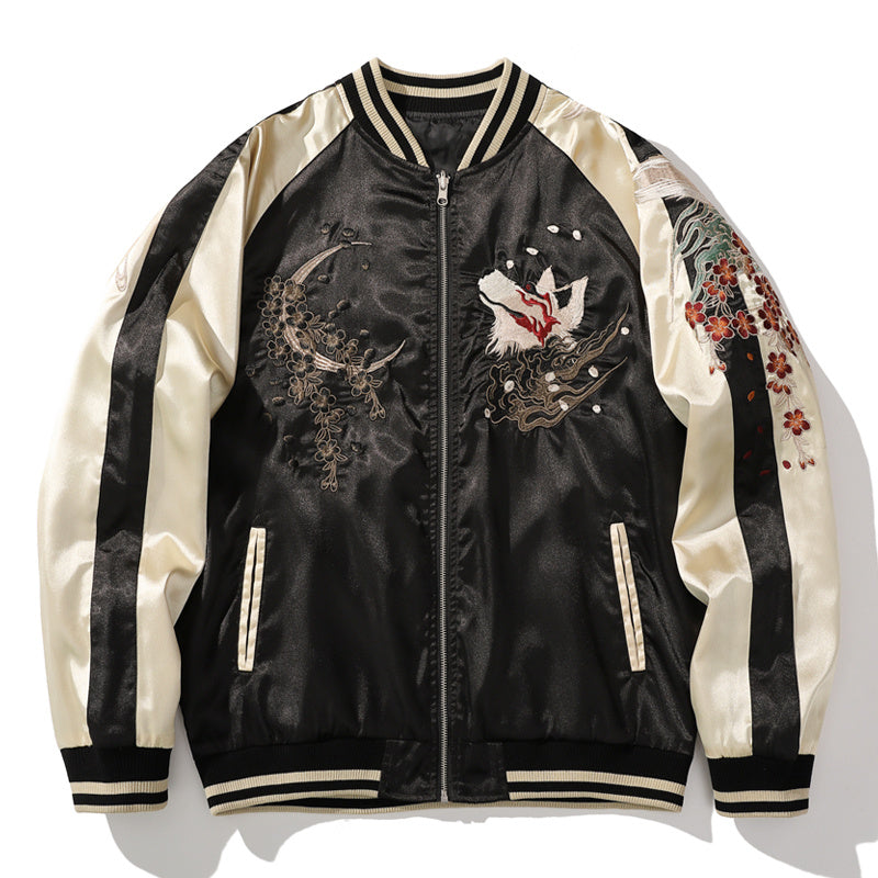 Jacket Coat Cotton Coat Men's Embroidered Nine-tailed Fox National Style Cotton