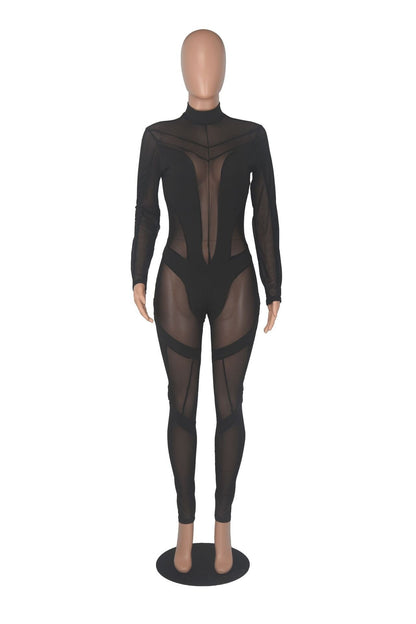 Echoine Stretch See Through Jumpsuit - Jaazi Intl