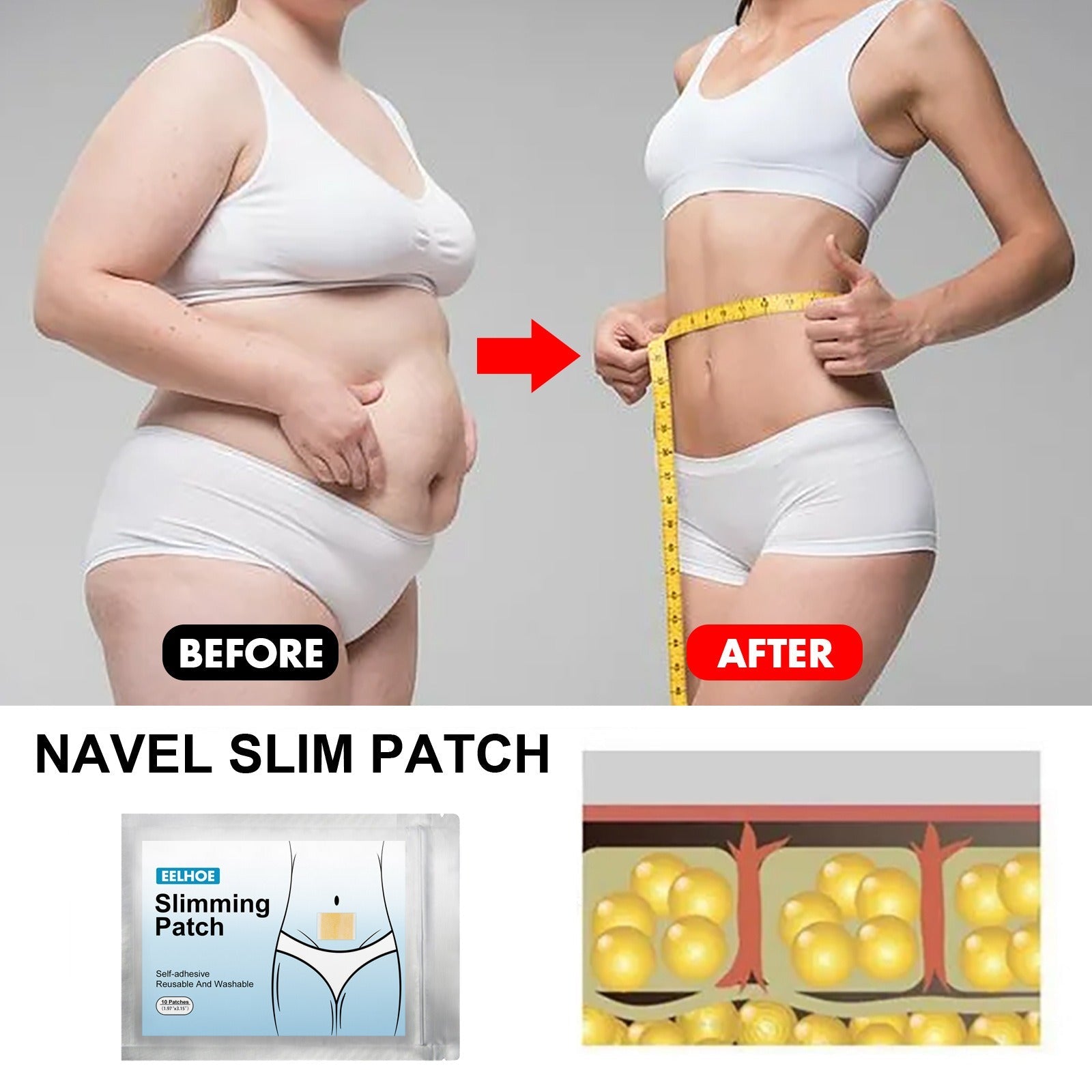 Eelhoe Bodybuilding Bellybutton Stick For Lazy People Firming Large Bellybutton Leg Shaping Slimming Bodybuilding Stick - Jaazi Intl