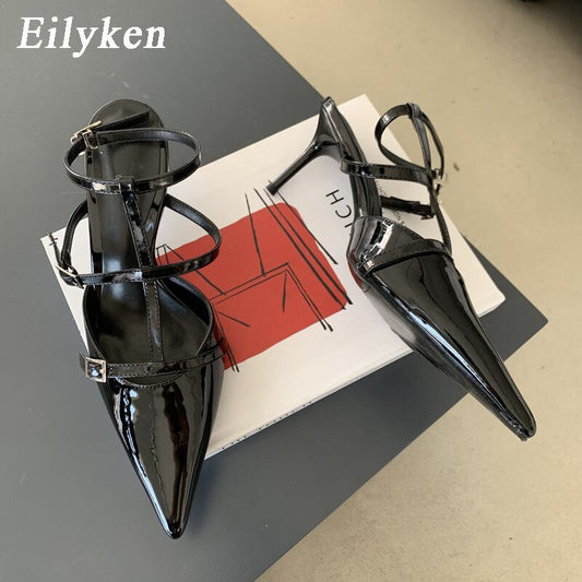 Eilyken Spring New Gold Silver Pumps Women Fashion Pointed Ladies Elegant Thin High Heel Hollow Out Dress Sandalias De Mujer - Jaazi Intl