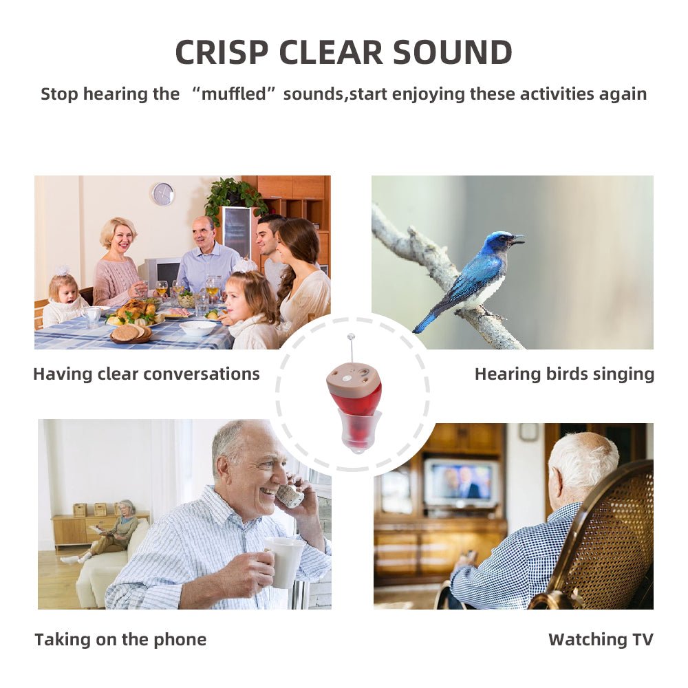 Elderly Hearing Aids Invisible Charging Hearing Aid CIC Sound Amplifier Accessories - Jaazi International