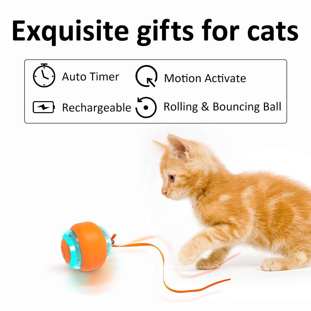 Electric Cat Toy Ball Interactive Ball - Jaazi Intl