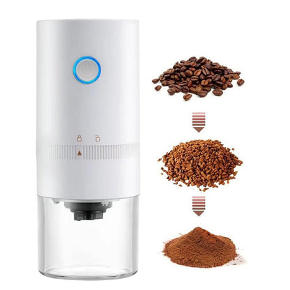 Electric Coffee Grinder USB Rechargeable Automatic Coffee Bean Grinder Mill Portable Espresso Machine Maker for Home Travel - Jaazi International