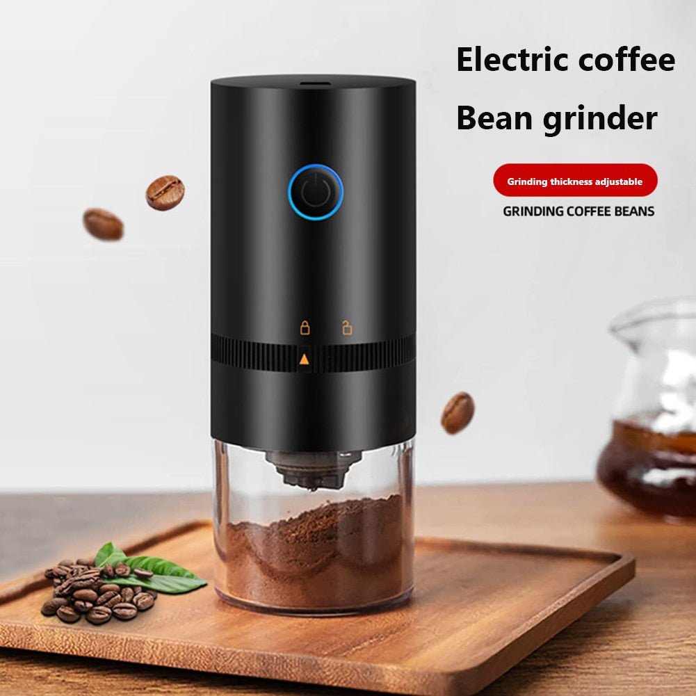 Electric Coffee Grinder USB Rechargeable Automatic Coffee Bean Grinder Mill Portable Espresso Machine Maker for Home Travel - Jaazi International