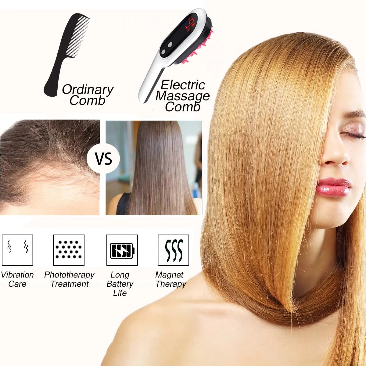 Electric Hair Growth Comb - Jaazi International