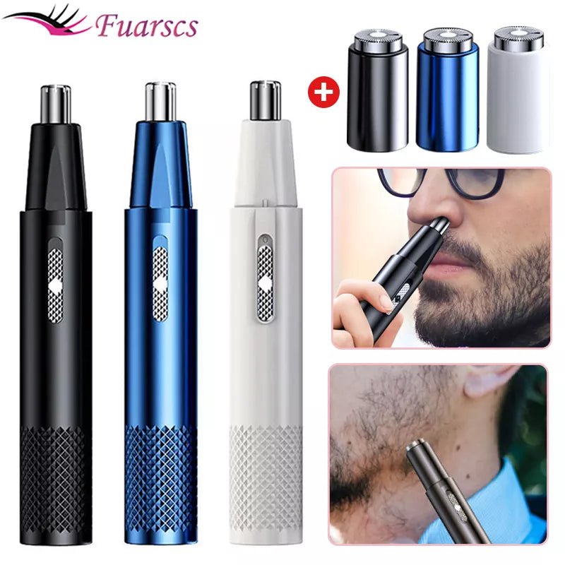 Electric Nose Hair Clipper Rechargeable Multi - kinetic Shaving Two - in - one Unisex Fully Automatic Washable Shaving Nose Trimmer - Jaazi International