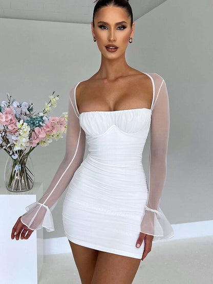 Elegant Backless Sexy Mini Dress - Jaazi International