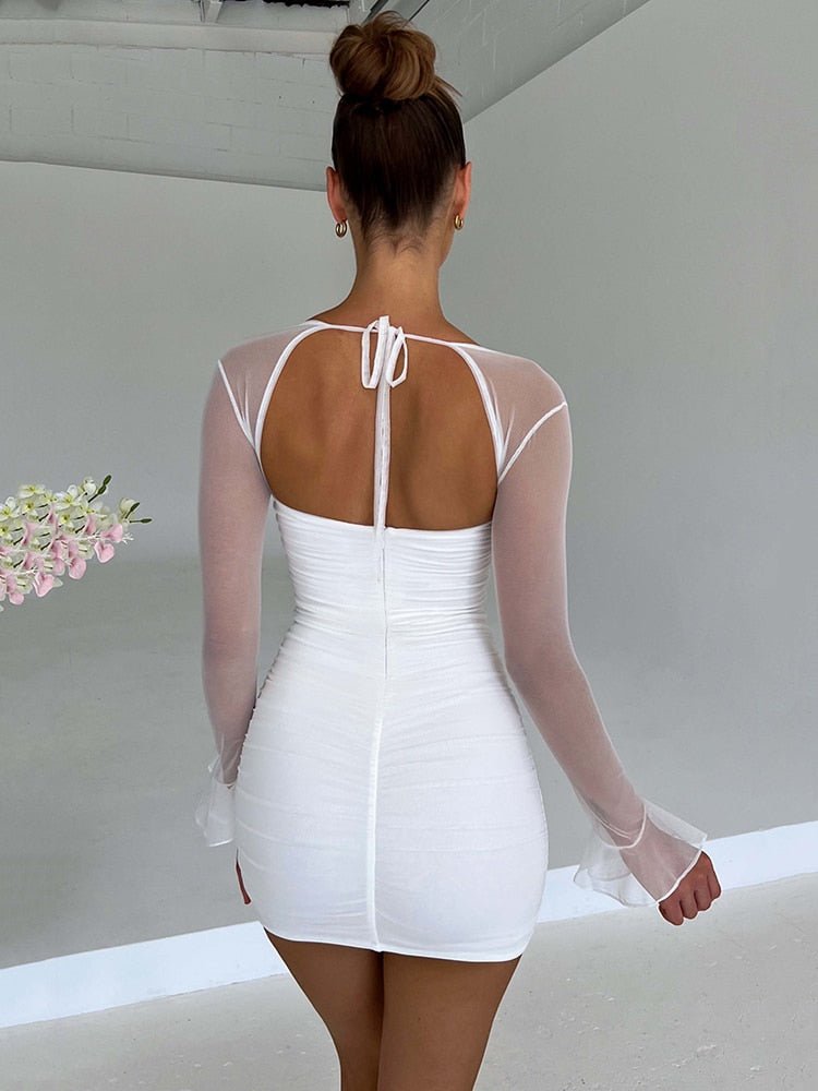 Elegant Backless Sexy Mini Dress - Jaazi International