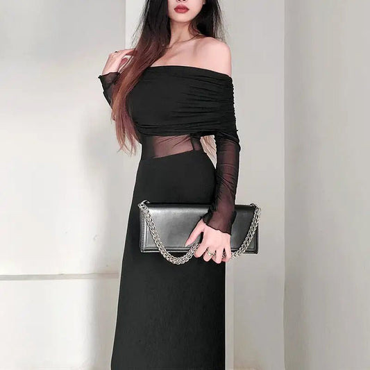 Elegant Off Shoulder Dress - Jaazi International